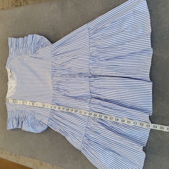 🆕️ English Factory Blue & White Striped Mini Dress SIZE: XS - Picture 13 of 16